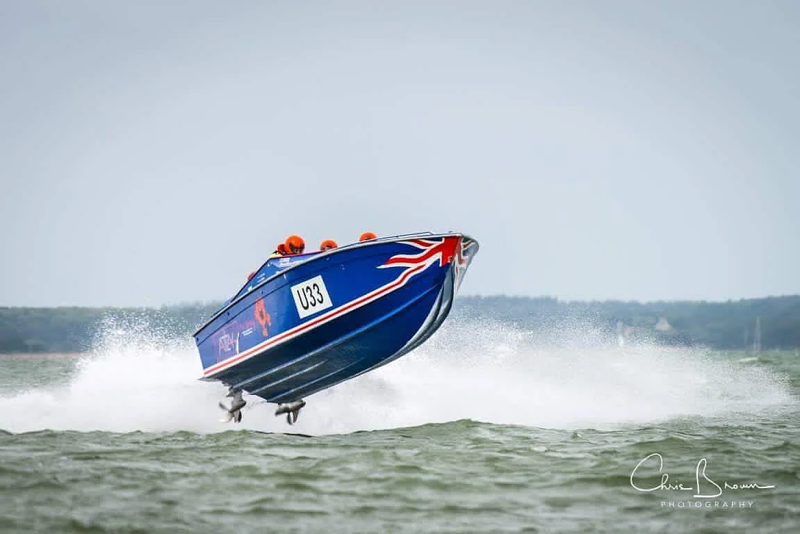 Mr. Noisy, Wabtec Developments Velocity 30 powerboat at the Cowes Classic